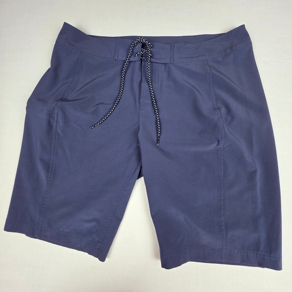 Columbia Omni-Shield PFG Slack Tide Board Shorts Mens L Navy Blue Stretch